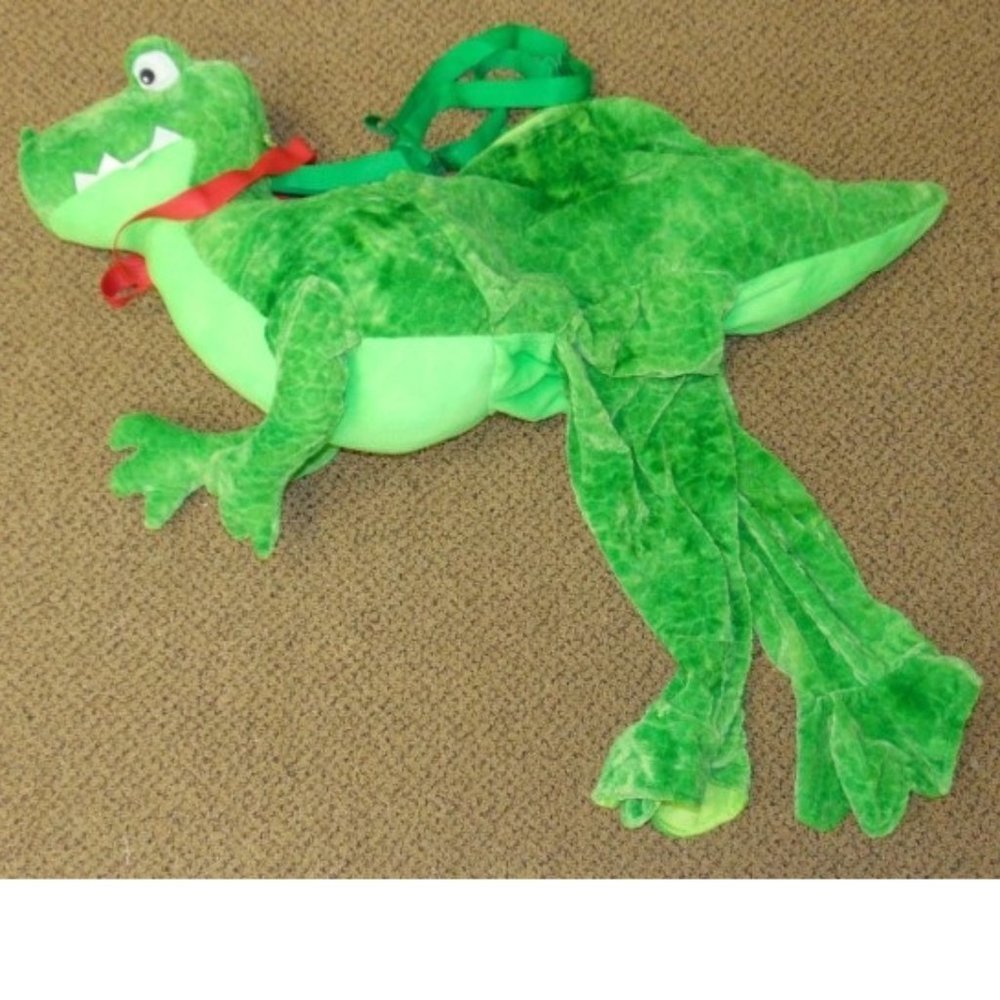 Toddler T-Rex Dinosaur Halloween Costume Rider Step In 3T/4T Green Stuffed Plush